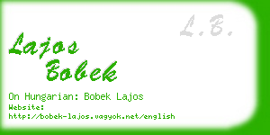 lajos bobek business card